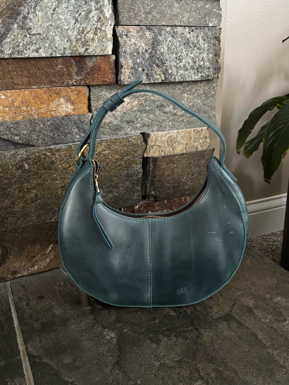Portland Leather Nora Small Shoulder Bag in Cowboy Jeans